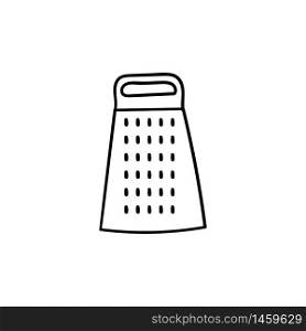 Vector doodle grater. Cooking, kitchen utensils, home elements. hand illustration isolated on white background.