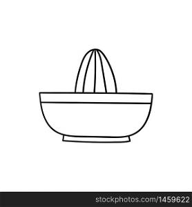 Vector doodle juicer. Cooking, kitchen utensils, home elements. Hand doodle illustration isolated on white background.