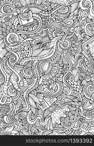 vector doodles seamless pattern with female fashion things