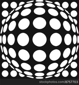 Vector Dot Pattern with Fisheye Lens Effect. Also available in a set.