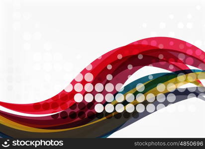 Vector dotted curve waves. Vector dotted curve waves abstract background