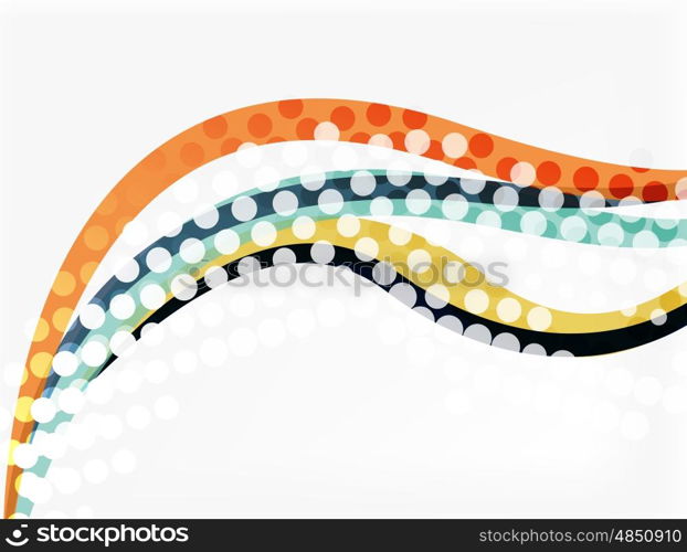 Vector dotted curve waves. Vector dotted curve waves abstract background