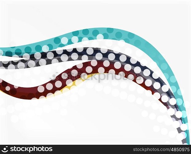 Vector dotted curve waves. Vector dotted curve waves abstract background