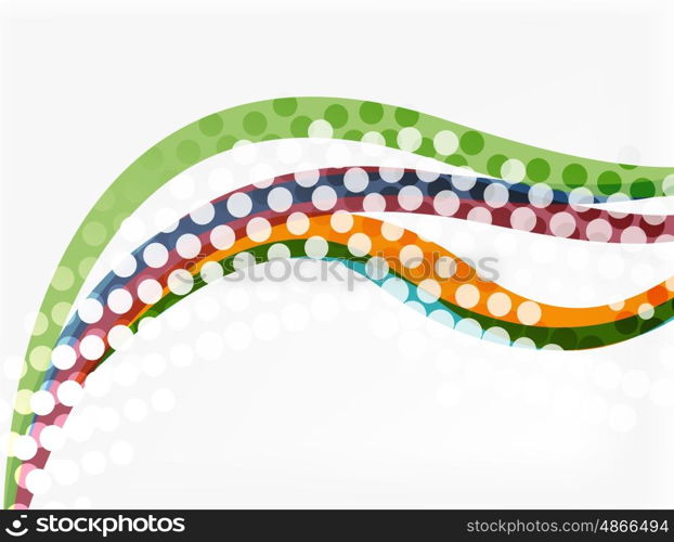 Vector dotted curve waves. Vector dotted curve waves abstract background