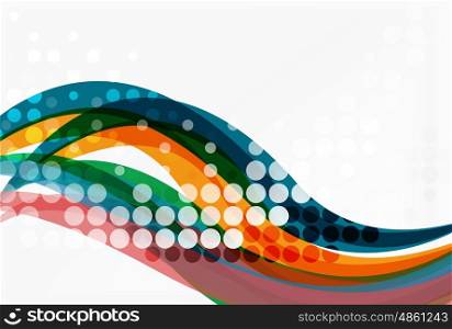 Vector dotted wave template. Background for workflow layout, diagram, number options or web design