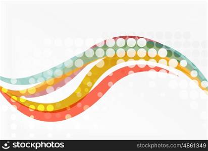 Vector dotted wave template. Background for workflow layout, diagram, number options or web design