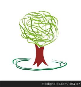 Vector drawing abstract tree