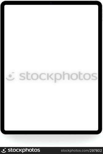 vector drawing digital tablet isolated on white