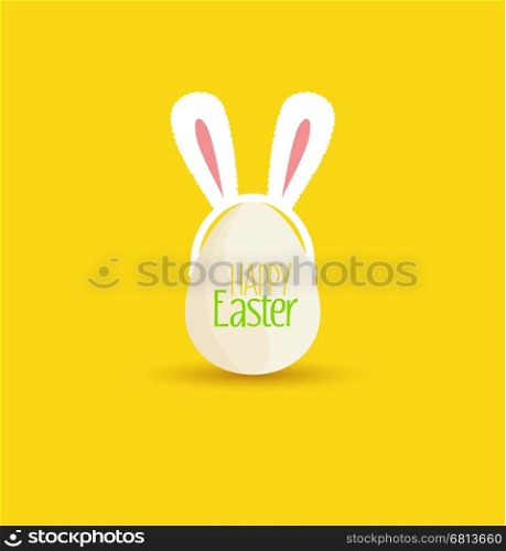 Vector easter eggs. Vector Happy easter eggs with rabbit ears