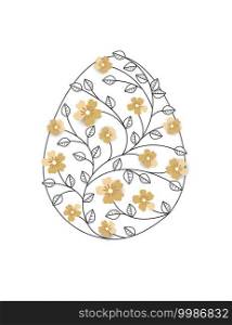 Vector Easter eggsVector illustration Easter eggs, decorations flowers and leaves. Vector Easter eggs