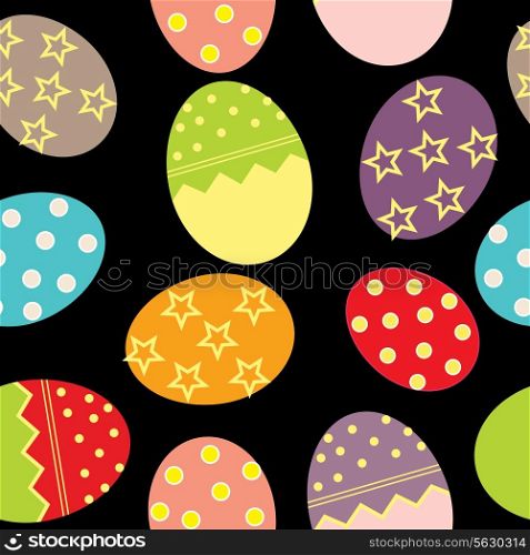 Vector Easter Seamless pattern with eggs background