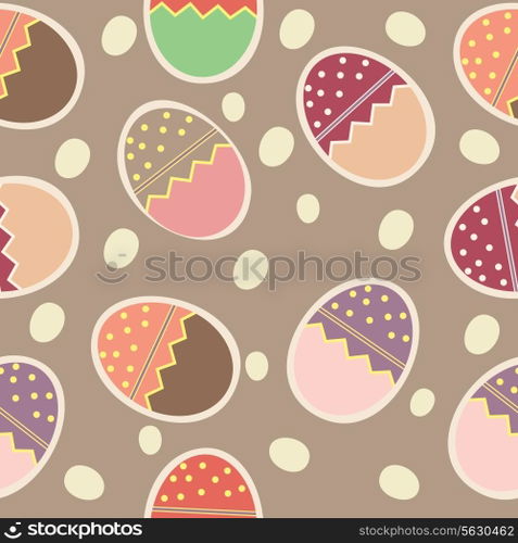 Vector Easter Seamless pattern with eggs background