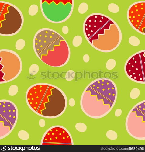 Vector Easter Seamless pattern with eggs background