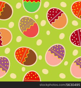 Vector Easter Seamless pattern with eggs background