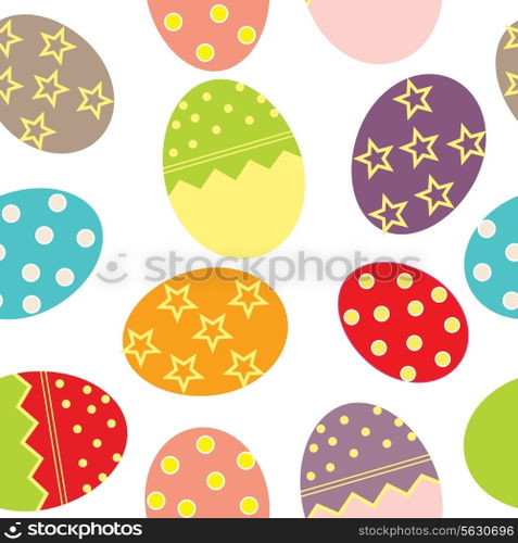 Vector Easter Seamless pattern with eggs background