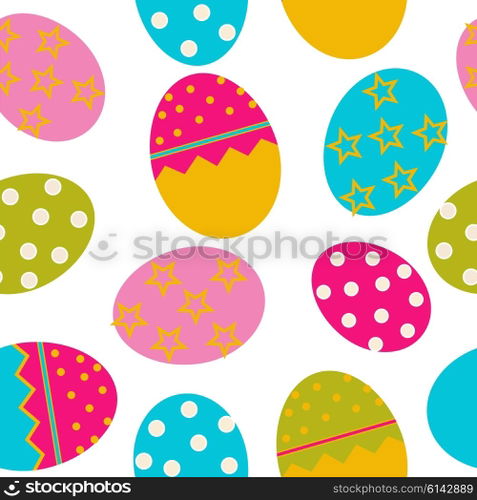 Vector Easter Seamless pattern with eggs background. EPS10