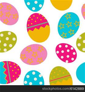 Vector Easter Seamless pattern with eggs background. EPS10