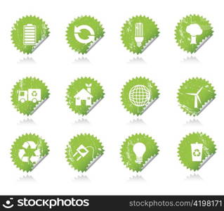 vector eco sticker set