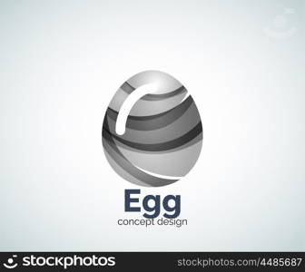 Vector egg logo template, abstract business icon