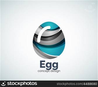 Vector egg logo template, abstract business icon