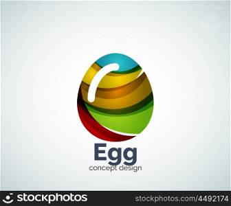 Vector egg logo template, abstract business icon