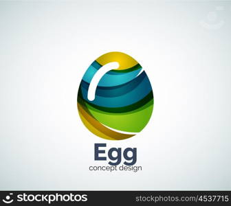 Vector egg logo template, abstract business icon