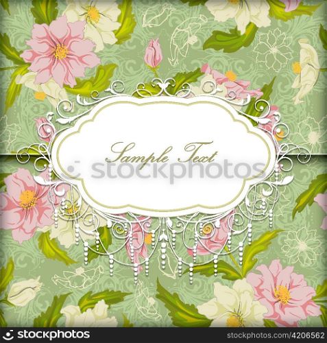 vector elegant floral invitation