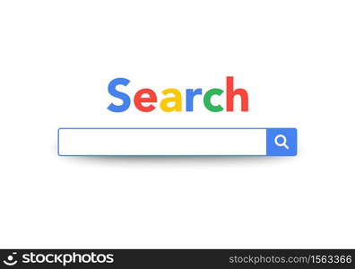 Vector Element Google Search Bar, Search Engine Template