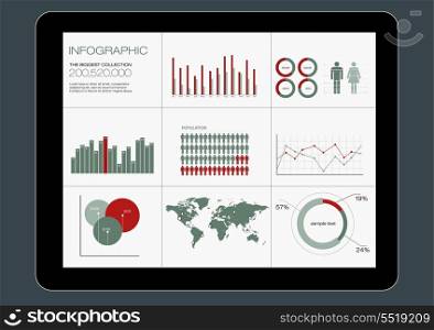 Vector elements of infographics with a world map.