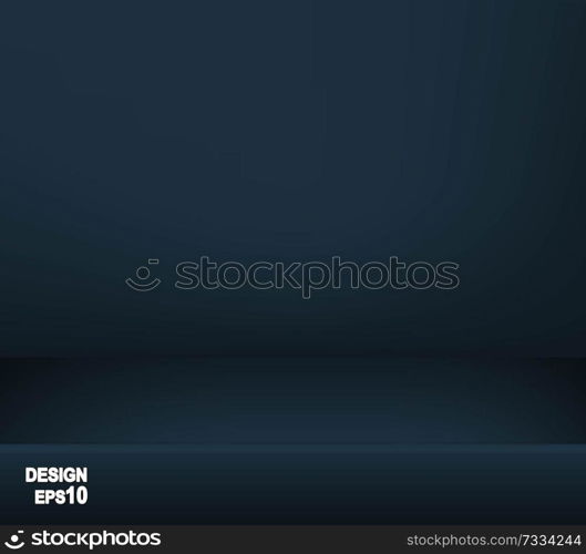 Vector Empty pastel black color studio table room background