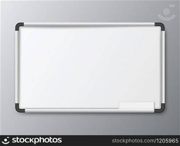 Vector empty white board for business presentation and office