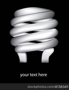 vector energy saving lightbulb