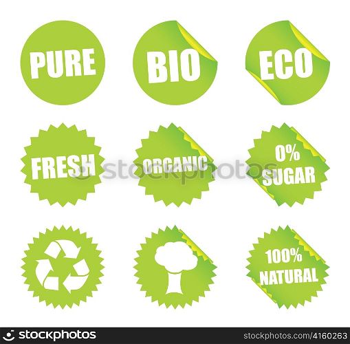 vector environmental stickers