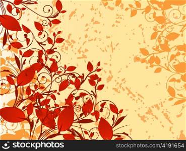 vector eroded background with floral