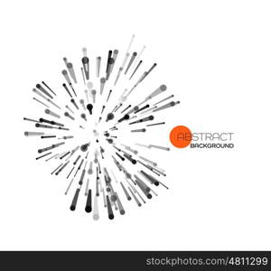 Vector explosion lines. Vector abstract explosion lines. Technology and science background