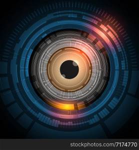 Vector eyeball future technology with security concept background