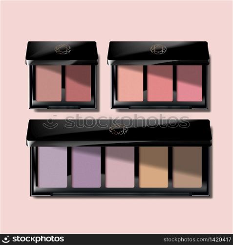 Vector Eyeshadow / Blush / Makeup Palette in Black