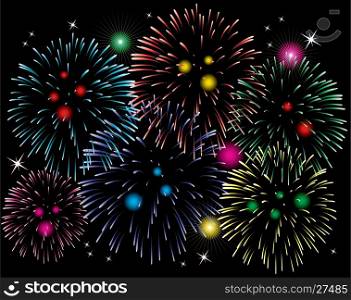 vector fireworks background