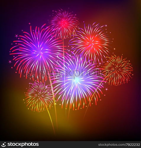 vector fireworks background