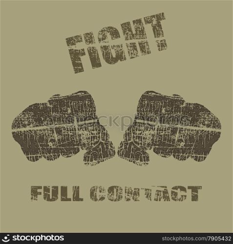 Vector fists, fists vector illustration with text