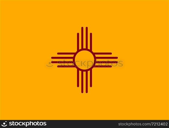 Vector flag New Mexico. Background United States State