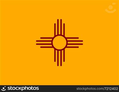 Vector flag New Mexico. Background United States State