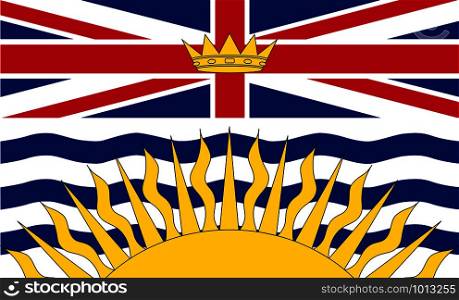 Vector flag of British Columbia Canada. Vancouver