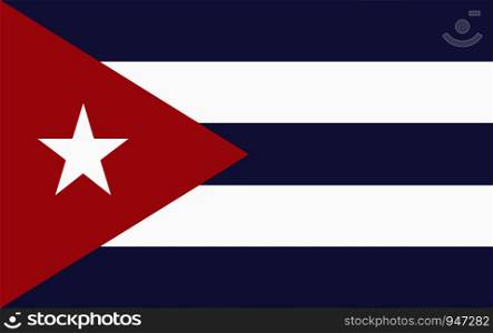 Vector flag of Cuba. Vector illustration eps 10. Vector flag of Cuba. Vector illustration