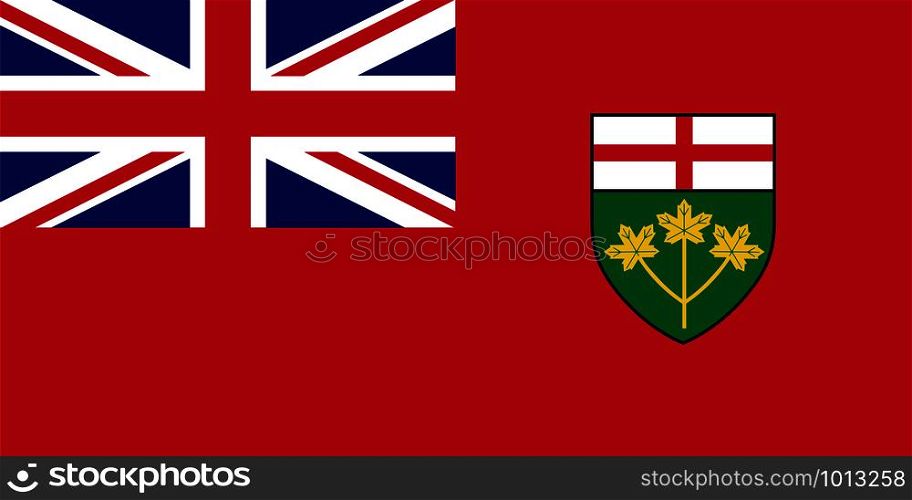 Vector flag of Ontario, province of Canada. Toronto