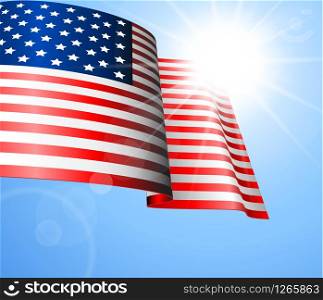 Vector Flag of the United States - independence day background