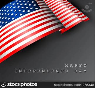 Vector Flag of the United States - independence day background