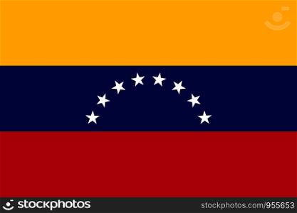 Vector flag of Venezuela. Eps 10 Vector illustration. Caracas