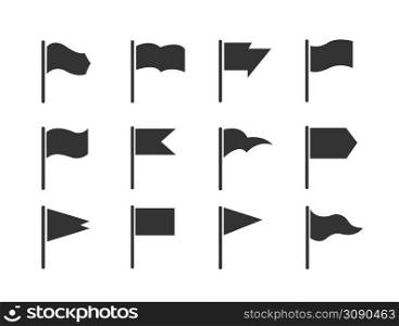 Vector flags set. Different flag icons isolated. Waving Flag Icons for Banners, Presentations, Web Pages.. Vector flags set. Different flag icons isolated. Waving Flag Icons for Banners, Presentations
