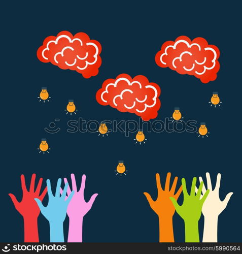 Vector flat abstract concept of brainstorming eps.. Vector flat abstract concept of brainstorming eps